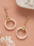Anti-Tarnish 18k Tri Colored Gold Polish Knotted Drop Earrings