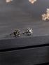 Combo of 2 Nose Pin 925 Sterling Silver Oxidised Rose & Flower Studds Nose Pin
