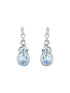 Elegant Blue Teardrop Pendant Necklace & Earrings Set