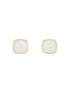 Elegant Square Stone Pendant Necklace & Earrings Set