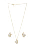 Elegant Pearl Pendant with Modern Gold-Tone Design