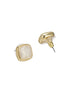 Elegant Square Stone Pendant Necklace & Earrings Set