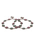 Set of 2 Silver Oxidised Ruby Red & Green Stone Studded Minimal Bridal Dailywear Anklet Payal