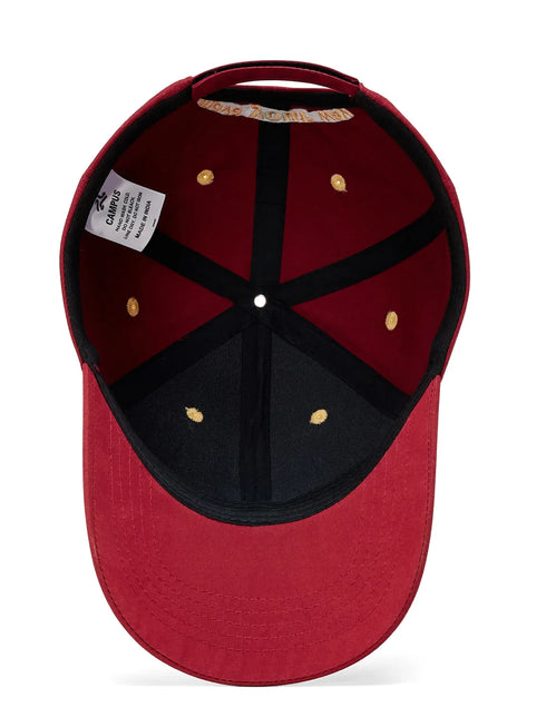 Brushed Cotton Twill Red Unisex Cap