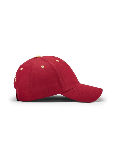 Brushed Cotton Twill Red Unisex Cap