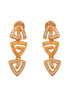 Gold Plated AD Studded Triangle shaped Handcrafted Necklace Jewellery Set
