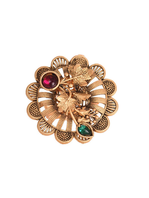 Gold Plated Multi Ethnic Finger Ring