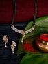 Dual Gold Toned AD Studded Modern look Mangalsutra Earrings