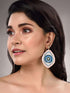 Blue & White Contemporary Dangler Earrings