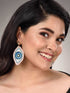 Blue & White Contemporary Dangler Earrings
