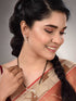 Gold Dual Toned White AD Studded Contemporary Mangalsutra Set