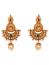 Antique Gold Plated Kundan studded Rajwadi Temple Pendant Jewellery Set