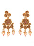 Antique Gold Plated Kemp stone studded Rajwadi long Temple Necklace Jewellery Set