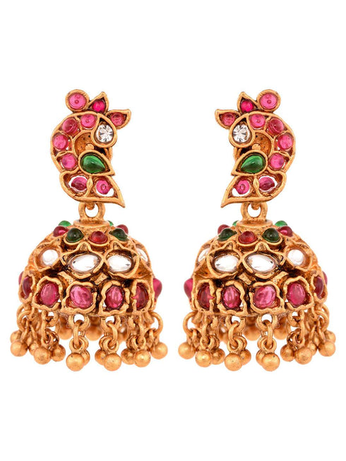 Gold Plated Gorgeous Saadhvi Combo Temple Jewellery Set