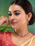 Gold Plated & Pink AD Studded Necklace & Earrings