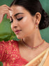 Gold Plated & Pink AD Studded Necklace & Earrings