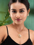 Gold Plated AD Studded Statement Pendant jewellery set
