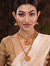 Gold Plated Grand South Indian Imitation Bridal combo Temple Jewellery Set