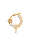 Gold plated AD studded Handcrafted Nose Ring