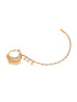 Gold plated AD & Pearl studded Handcrafted Nose Ring