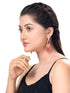 Rose Gold plated Ruby AD studded Drop Earrings