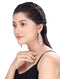 Rose Gold plated Leaf Design AD studded Earrings