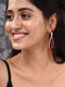 Red Contemporary Drop Earrings