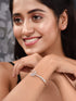 Rose Gold Plated AD Studded Floral Minimal kada Bracelet
