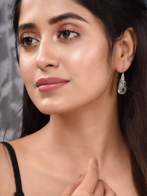 Siver Oxidised Combo Of 2 Minimal Earring
