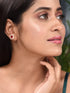 Women GoldPlated Red Square Studs Earrings