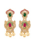Gold Plated Multi AD & Pearl studded Intricate Design Pendant Necklace and Earrings Set