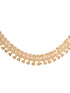 Gold Plated white AD Studded fancy Choker Necklace and Earrings Set