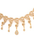 Gold Plated white AD Studded Stylish Choker Necklace dropdown Earrings Set