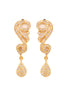Gold Plated white AD Studded Stylish Choker Necklace dropdown Earrings Set