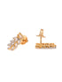 Gold Plated Black beads AD Studded Contemporary Mangalsutra Pendant and Earrings Set