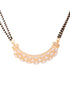 Gold Plated Black beads AD Studded Contemporary Mangalsutra Pendant and Earrings Set