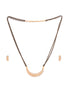 Gold Plated Black Beads AD Studded Designer Mangalsutra Combo Earrings Set