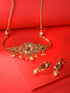 GoldPlated Red & Green AD Studded Jewellery Set