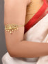 Gold Plated White AD Studded Goddess Lakshmi Temple Armlet Bracelet