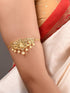 Gold Plated White AD Studded Temple Motif Armlet Bracelet