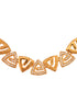 Gold Plated AD Studded Triangle shaped Handcrafted Necklace Jewellery Set