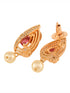 Gold Plated Ruby Studded Floral Locket jewellery Set