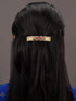Gold Plated Temple French Barrette Hair Clip