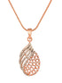 Rose Gold Plated AD Studded Locket jewellery Set