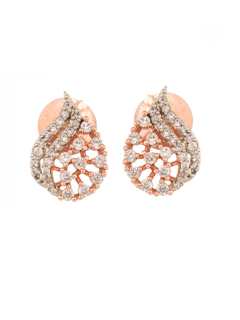 Rose Gold Plated AD Studded Locket jewellery Set