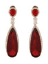 Red Contemporary Drop Earrings