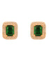 Gold Plated Green AD Studded Studs Earring