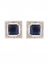 Blue Square Studs Earrings