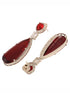 Red Contemporary Drop Earrings
