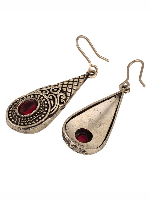 Siver Oxidised Combo Of 2 Minimal Earring